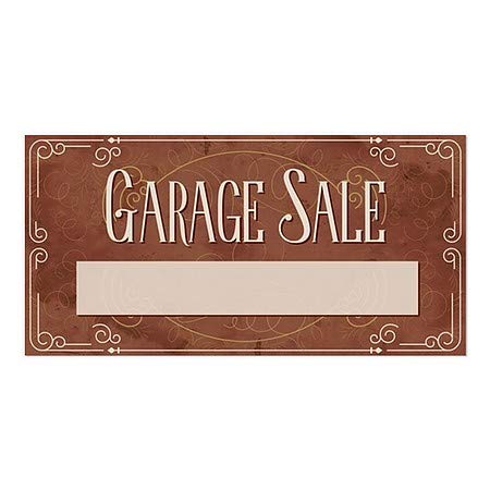 CGSIGNLAB | Prodaja garaže -Victorian Card Stiskanje prozora | 24 x12