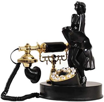 KLHHG Antički telefon, fiksni digitalni vintage telefonski klasični europski retro telefonske kabel s visećim slušalicama za kućni
