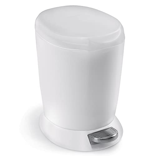 Ixii 1,6 gal plastična kompaktna okrugla kupaonica Korak smeće, bijela