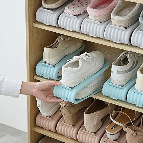 PMH držač za cipele podesiv, dvoslojni nosač cipela, stalak za obuću za uštedu prostora, za papuče i sportske cipele i visoke potpetice,