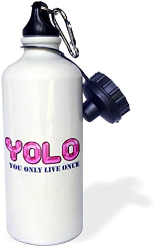 3Drose Yolo, živite samo jednom u ružičastoj i plavoj sportskoj boci s vodom, 21oz, raznobojni