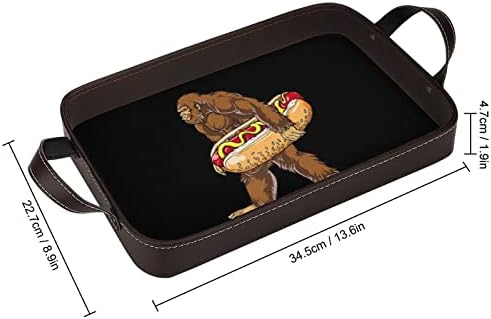 Bigfoot nose hotdog kožne ladice Organizator Posluživanje s ručicama ukrasna ladica za kućnu kuhinju dnevnu sobu