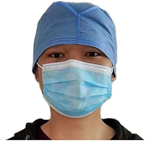 Plavi kirurg kapice za jednokratnu upotrebu kirurške glave s vezama za bolničke laboratorije Radne kapice za kosu unisize jednokratnu