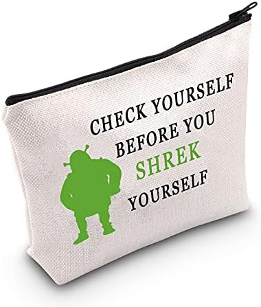 Poklon za obožavatelje Testirajte se prije nego što sami dizajnirate Shreka kozmetička torba s patentnim zatvaračem za žene i djevojke