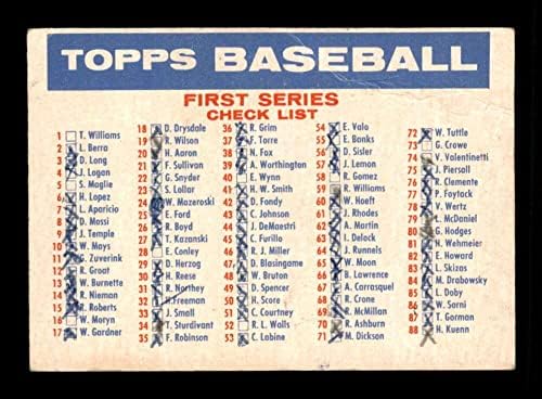 1005 Kontrolni popis 1/2-1957 Topps bejzbol kartice Ocjenjivanje G/VG - Baseball Slabbed Autographd Vintage Cards