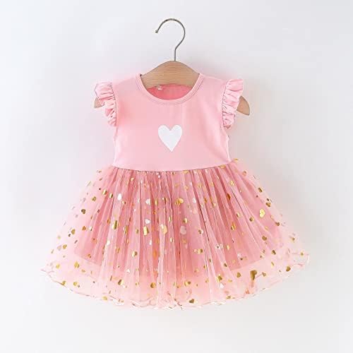 Odjevena za djevojke princeza beba tiskana 6m-3y dojenčad haljina za šljokice s rukavom za rukave za djevojčice za malu djecu