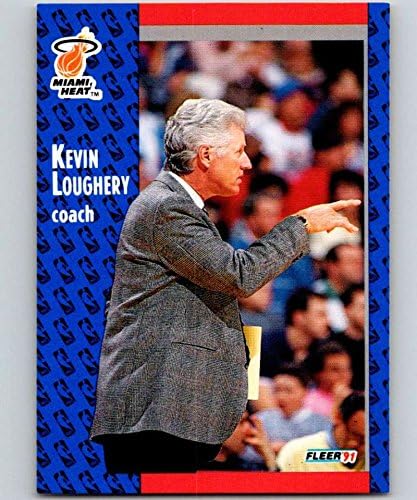 1991-92 Fleer Series 1 košarka 110 Kevin Loughery Miami Heat Co Službeni NBA trgovačka karta