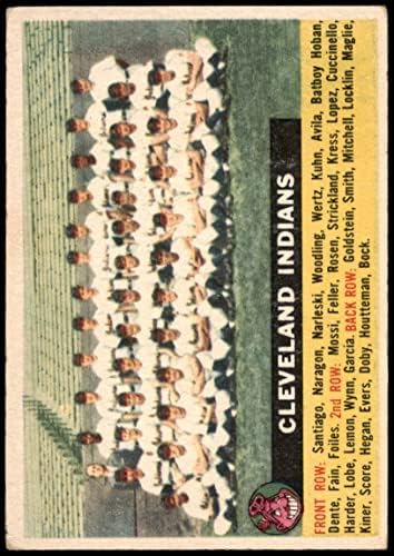 1956. Topps 85 CEN Indijanci Team Cleveland Indijanci VG Indijanci
