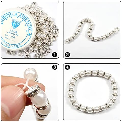 400pcs okrugle perle-razmaknice 5 srebro češki kristal rhinestone labave perle 4mm 6mm 8mm 10mm šarmantne perle asortiman za izradu