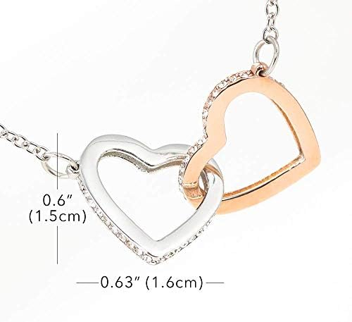 Nakit za poruke - ogrlica s lancem za žene djevojka - moja ljubav ogrlica - poklon za ogrlicu za nju - isprepletena srca bv441 - ručno