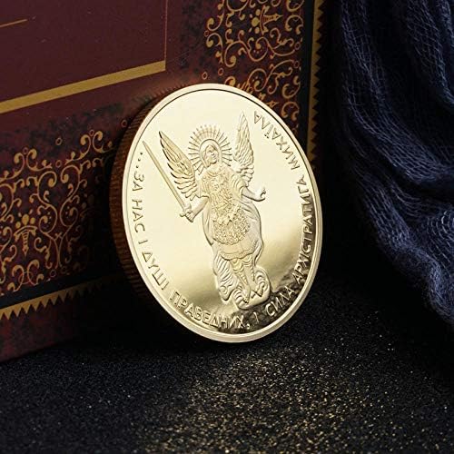 Ukrajinski nacionalni amblem novčić Mihail Archangel Komemorativni zlatnici Kijev zaštitnik Saint Gold Coin Prikupljanje stranih valuta