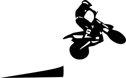Motocross trkač iz bucket-a koji skače s rampe na prekidaču za svjetlo vinilna zidna naljepnica umjetnička rezbarija za dnevnu sobu