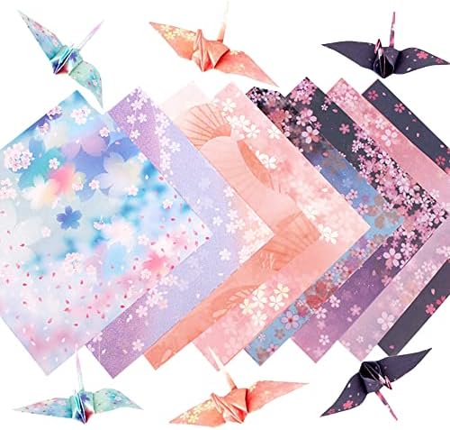 Origami papir 180 listova 6 inča kvadratne 8-12 boje različita boja s obje strane zanatske obrta origami papir umjetnost kreativnost