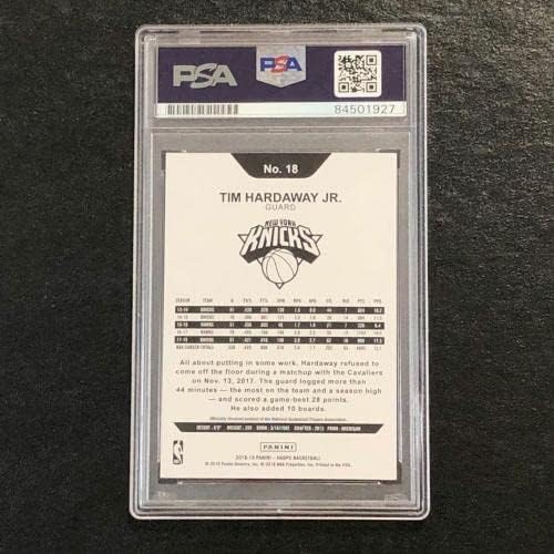 2018-19 NBA obruči 18 Tim Hardaway Jr. Potpisana kartica Auto PSA Slabbed Knicks - Košarkaške ploče s autogramima