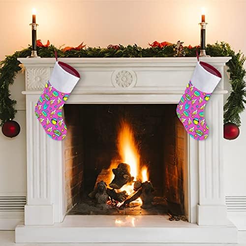 Neonske boje banane krafne božićne čarape božićne čarape poklon torba za obiteljski odmor kamin stablo viseći ukrasi ukras