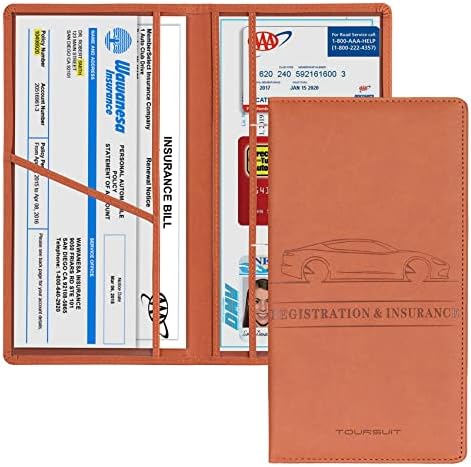 Toursuit Registracija i nositelj kartice osiguranja, Organizator odjeljka za rukavice s licencom za vozila, Essential Car Case za vozače