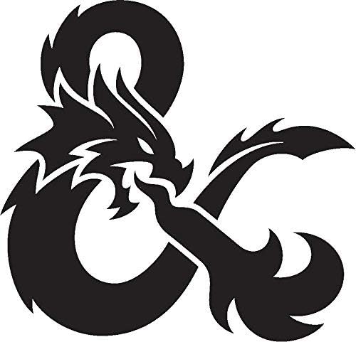 Dungeons and Dragons Logotip naljepnice simbol 5.5 Ukrasna naljepnica za izrezanje za automobile Tablete Skateboard - bijela boja