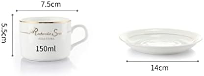 ZLXDP europska keramička šalica šalice kave Set šalica kave za kavu 6 komada set domaćinstva Mala šalica za kavu tanjura za žlicu žličice