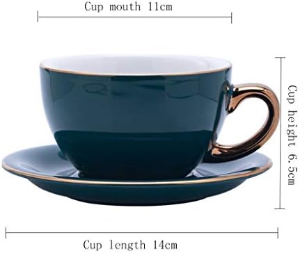 Šalica za kavu i tanjur, keramički popodnevni čajnik, ručno izrađena šalica vode, šalica kave od 10,5oz