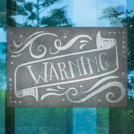 CGSIGNLAB | Upozorenje -Chalk Banner prilijepljenje prozora | 30 x20