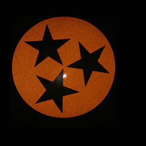 Cushystore Tennessee zastave stanja zvijezde naljepnica naljepnica vinil reflektira za prijenosnu šalicu tumber narančastu 3.75