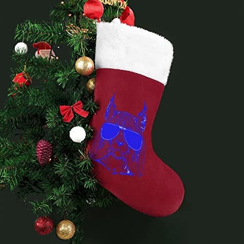 Cool Lynx božićne čarape čarape božićno stablo Djeda Mraza Objektivni ukrasi za odmor za kamin 16.5