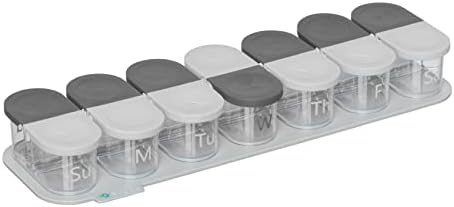 Sagely Smart xl tjedni sorter pilula | Jednostavan za korištenje veliki tjedni organizator tableta | Prijenosni 2 puta dnevno tjedno