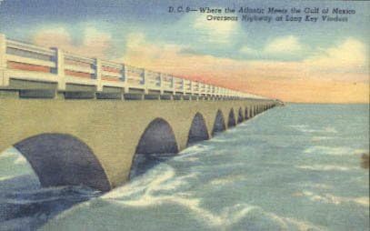 Dugi ključni viadukt, razglednica na Floridi