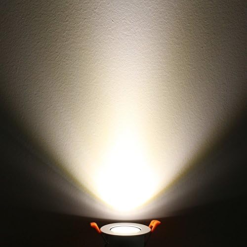 2,5-inčna LED svjetiljka s mogućnošću zatamnjivanja, ugradna stropna svjetiljka od 5 vata, prirodno bijela 4000 K-4500 K, 90 > ekvivalent