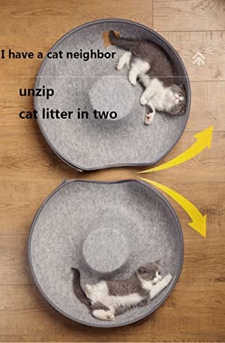 Mačje leglo za mačke univerzalni zatvoreni mačji leglo od filca krafna labirint za bušenje rupa mreža crvena uklonjiva i periva okrugla