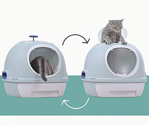 Kutija za mačke s potpuno zatvorenim gornjim ulazom ružičasta ili plava automatska kutija za samočišćenje mačaka s plazma čistačem