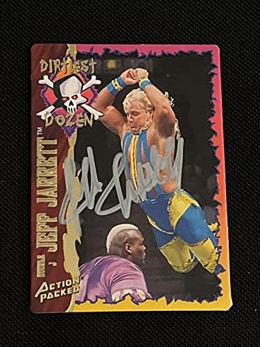 Jeff Jarrett 1995 Akcija spakirana WWF Wrestling potpisana kartica s autogramom - Fotografije s autogramima