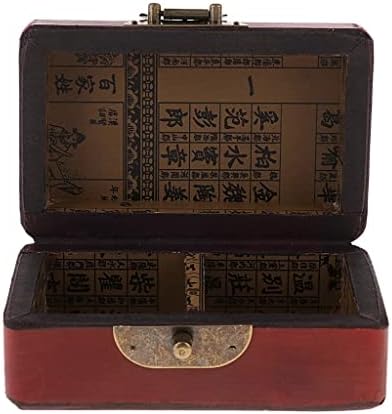 XJJZS kutija nakita 1pcs Ukrasna drvena kutija za skladištenje kofera u obliku kovčega u obliku prsnog koša stilizirana za vintage