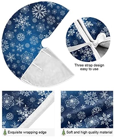 Oarencol božićni snježni pahuljica snježno plavi uzorak božićno drvce suknja 36 inča ukrasi za odmor za odmor