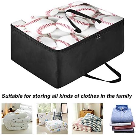 N/ A Underbed vrećica za odlaganje velikog kapaciteta - Baseballs Organizator odjeće za pokrivanje prekrivača College za patentni zatvarač