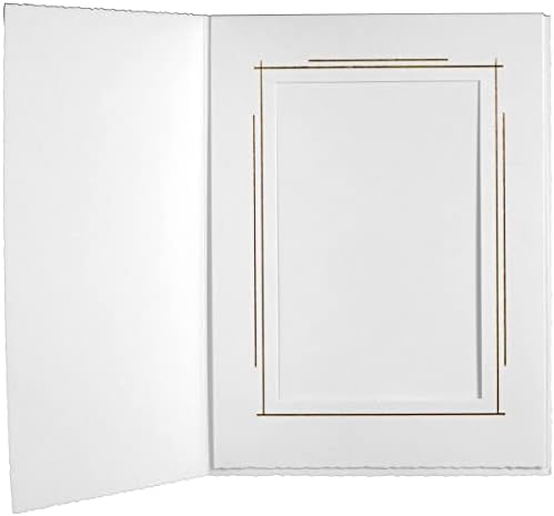 Dodirnite okvir mape Whitehouse za okomitu fotografiju 6x8 , bijelo/zlato, 25-pack