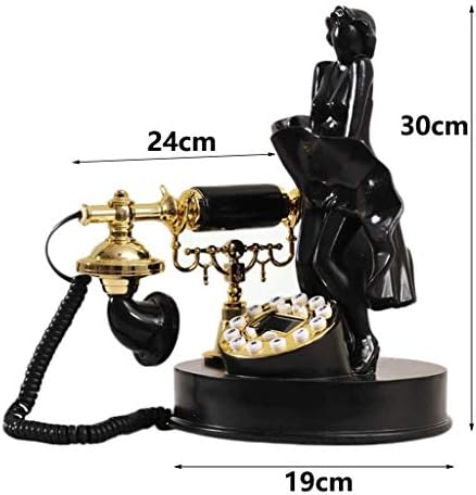KJHD Antički telefon, fiksni digitalni vintage telefonski klasični europski retro telefoniran s visećim slušalicama za kućni uredski