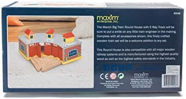 Maxim Enterprise, inc. Drveni vlak okrugla kuća s 5-smjernim prekidačem za djecu u dobi od 3 i više godina. Žive boje, detaljno s 5