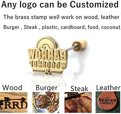 Prilagođeni logotip Željezo za drvenu toplinu pečat za drvene radnike, kožni obrtnici, ljubitelji ljubitelja pečenja i zanate