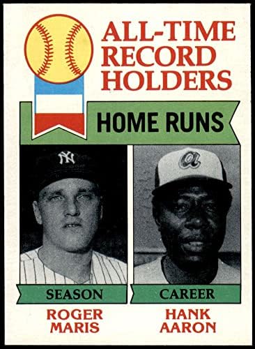 1979 Topps 413 Nositelji svih vremena - Domaće trči Roger Maris/Hank Aaron Atlanta Braves NM Braves