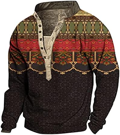 Muške kapuljače Trendi tiskani pulover casual izvlačenje s kapuljača s dugim rukavima dukserica s džepom kengurua