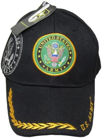 Novost u novom izdanju Službeno licencirana bejzbolska kapa veterana američke vojske s okruglom bočnom sjenom u crnoj boji