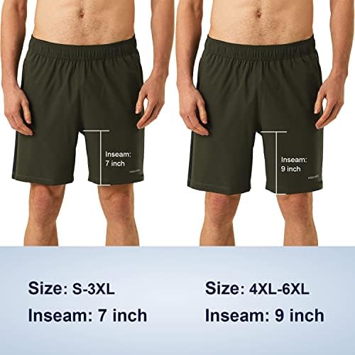 HodoSports muški 7 trčanja treninga planinarenja kratke hlače brze suhe džepove s patentnim zatvaračem tenis na otvorenom kratke hlače