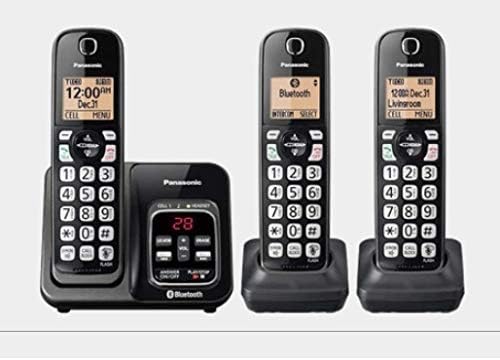 Panasonic KX -TG273SK Link2Cell Bluetooth bežični telefon s glasovnom asistenjom i odgovornicom - 3 slušalice