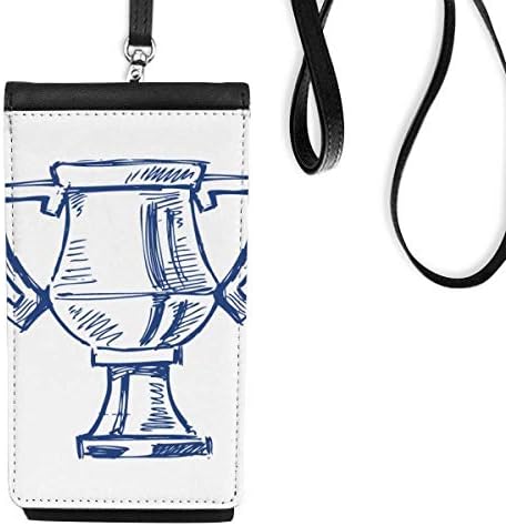 Nogometni prvenstvo trofej plavi telefon torbica za novčanik viseće mobilne vrećice crni džep