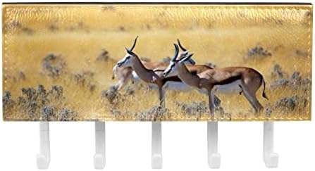 Zidne ljepljive kuke samo -ljepljive kuke za kupaonicu Kuhinja kućni ured Uredbe kuke Antelope Afrika životinja