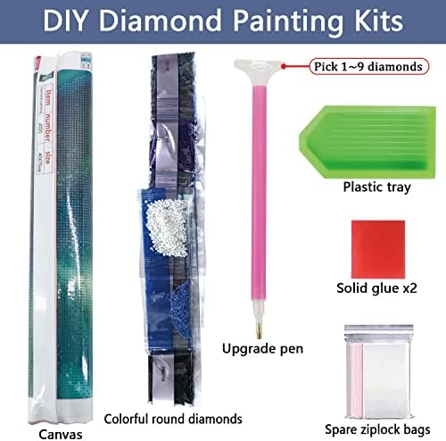 ROUSP DIY 5D Dijamantni setovi za slikanje za odrasle dijamantne umjetnosti kristalni kuglični mjesec dijamantna slika puna bušilica