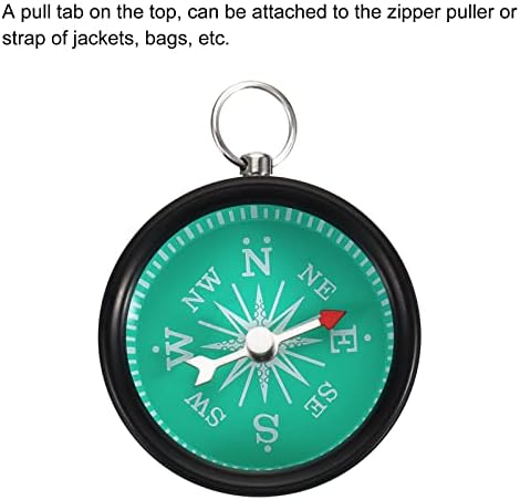 Patikil džepni kompas, na otvorenom sportska navigacija kompas s ključem za planinarenje, crno