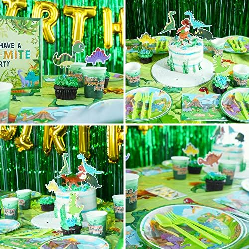 Dinosaurus zabava dekoracije, rođendan, dinosaurus zabava set tanjurići šalice pribor za jelo salvete banner balon pumpa Stolnjaci