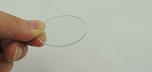 2pcs 64mm 1mm prozirno staklo Ravna leća okrugla leća